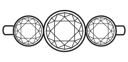 Three Stone - Circle of Diamond