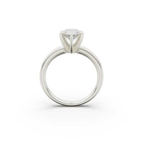 18k White Gold Classic Six-Prong Solitaire Engagement Ring