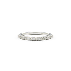 18K White Gold French Pavé Diamond Eternity Ring