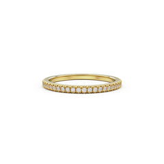 18K Yellow Gold French Pavé Diamond Eternity Ring