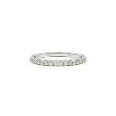 18K White Gold French Pavé Diamond Eternity Ring