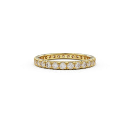 18K Yellow Gold French Pavé Diamond Eternity Ring