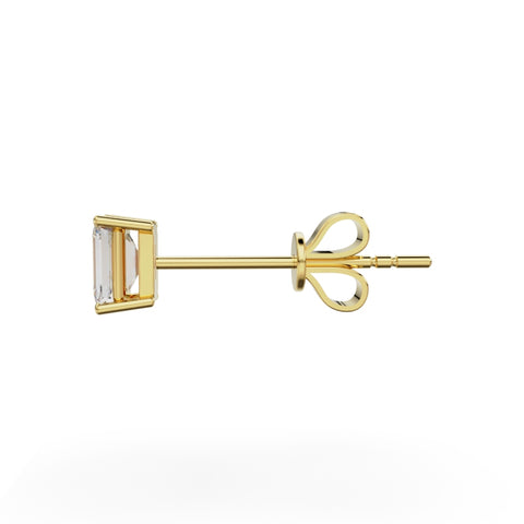 18K Yellow Gold Four Prong Stud Earrings