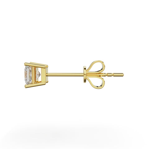 18K Yellow Gold Four Prong Stud Earrings