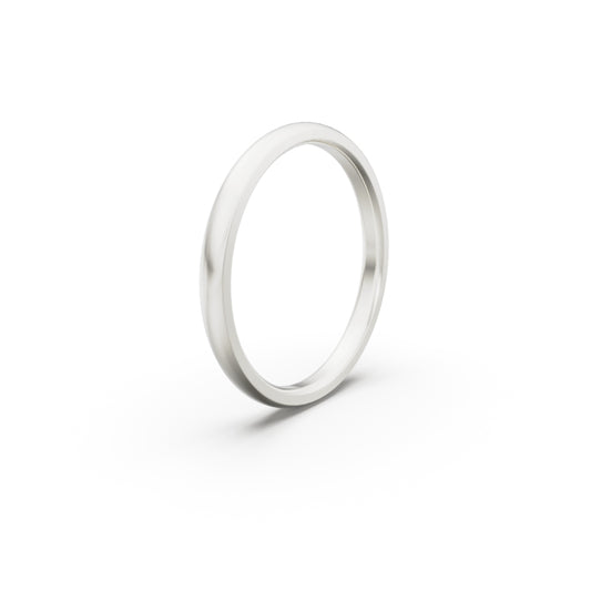 18K White Gold Classic Wedding Ring