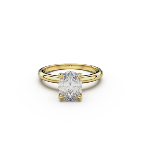 18k Yellow Gold Classic Four-Prong Solitaire Engagement Ring