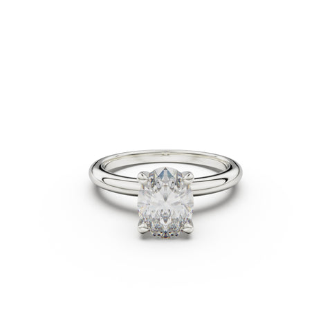 18k White Gold Classic Four-Prong Solitaire Engagement Ring