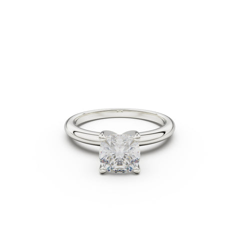 18k White Gold Classic Four-Prong Solitaire Engagement Ring