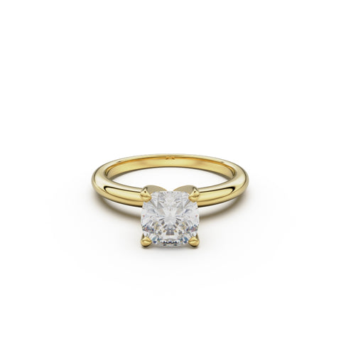 18k Yellow Gold Classic Four-Prong Solitaire Engagement Ring