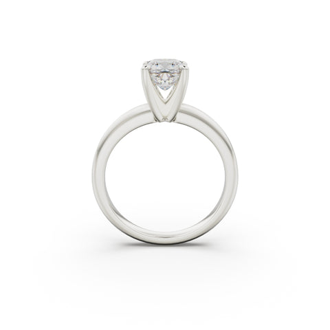 18k White Gold Classic Four-Prong Solitaire Engagement Ring