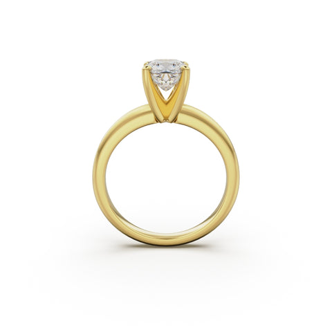 18k Yellow Gold Classic Four-Prong Solitaire Engagement Ring