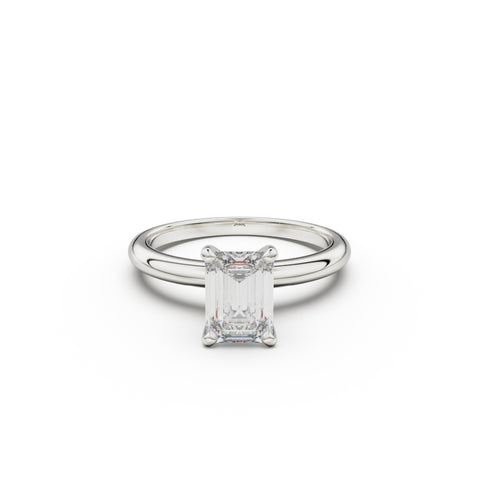 18k White Gold Classic Four-Prong Solitaire Engagement Ring