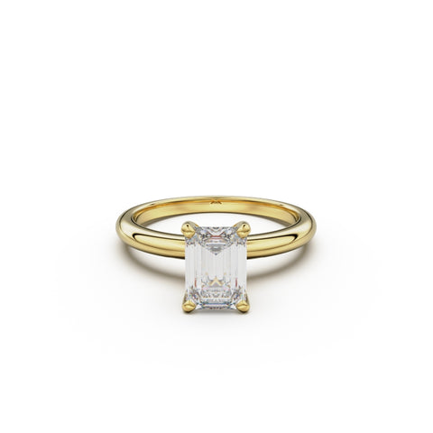 18k Yellow Gold Classic Four-Prong Solitaire Engagement Ring