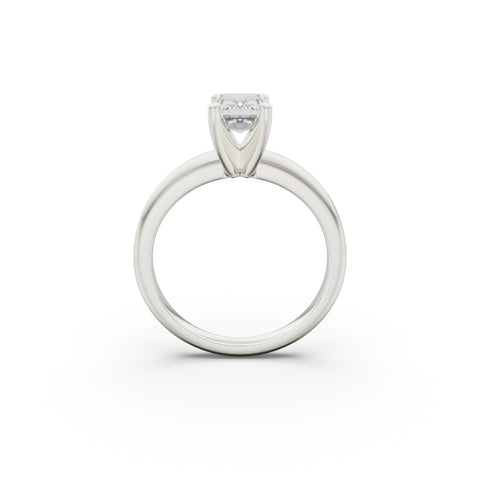 18k White Gold Classic Four-Prong Solitaire Engagement Ring