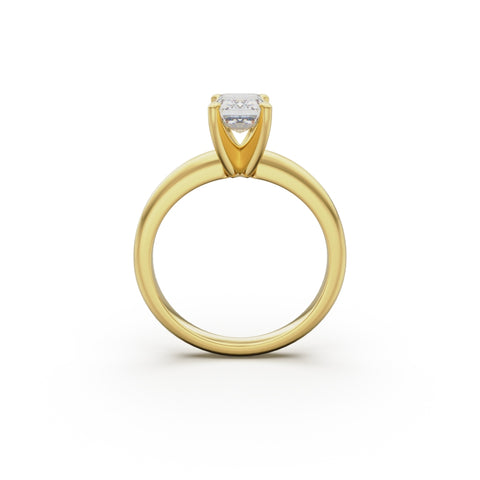 18k Yellow Gold Classic Four-Prong Solitaire Engagement Ring