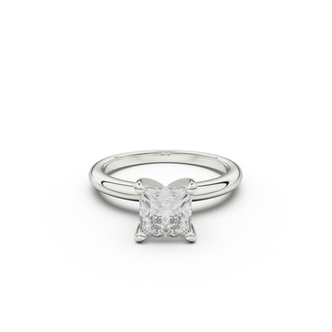 18k White Gold Classic Four-Prong Solitaire Engagement Ring