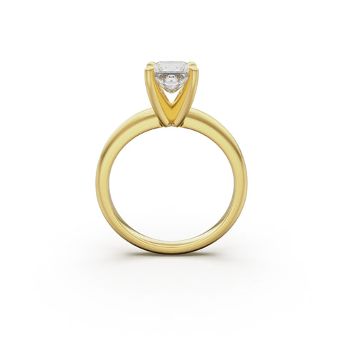 18k Yellow Gold Classic Four-Prong Solitaire Engagement Ring