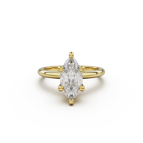 18k Yellow Gold Classic Four-Prong Solitaire Engagement Ring