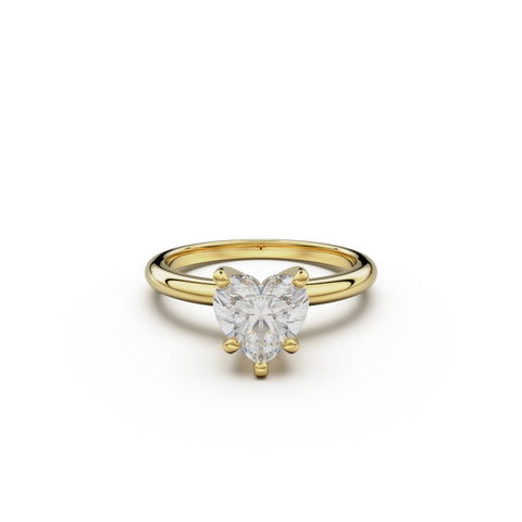 18k Yellow Gold Classic Four-Prong Solitaire Engagement Ring