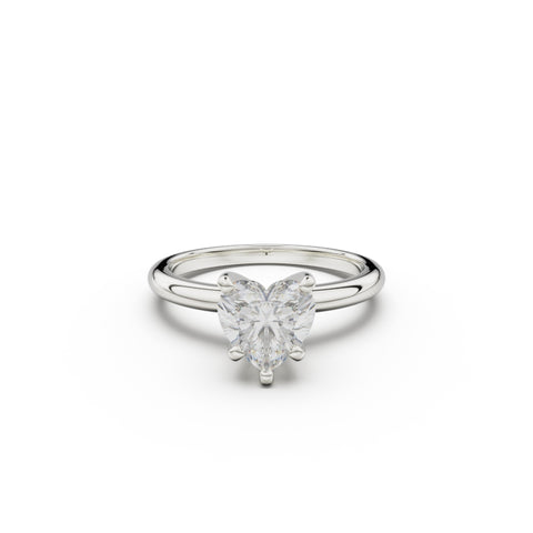 18k White Gold Classic Four-Prong Solitaire Engagement Ring