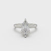 18K White Gold Classic Pavé Diamond Engagement Ring