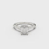 18K White Gold Petite Twist Diamond Engagement Ring