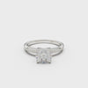 18K White Gold Classic Pavé Diamond Engagement Ring