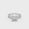 18K White Gold Classic Pavé Diamond Engagement Ring