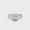 18K White Gold Petite Twist Diamond Engagement Ring