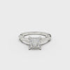 18K White Gold Petite Twist Diamond Engagement Ring