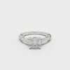 18K White Gold Petite Twist Diamond Engagement Ring