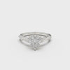 18K White Gold Petite Twist Diamond Engagement Ring