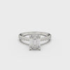 18K White Gold Pavé Cross Over Engagement Ring