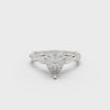 18K White Gold Petite Twist Diamond Engagement Ring